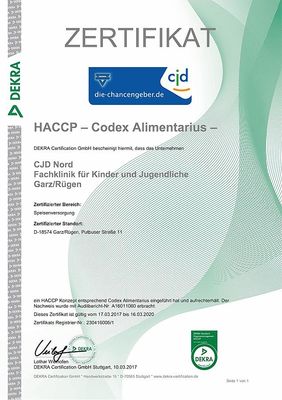 DEKRA-Zertifikat nach HACCP